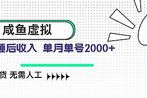 (14552期)咸鱼虚拟资料 自动发货 无需人工 单月单号2000+