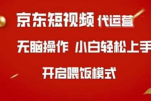 京东短视频代运营,全程喂饭,小白轻松上手【揭秘】