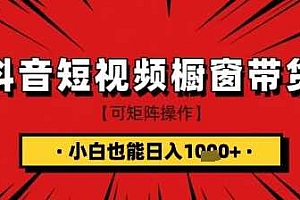 抖音短视频食品橱窗带货,小白轻松上手日入1k+【揭秘】