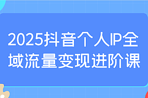 2025抖音个人IP全域流量变现进阶课:选爆品、抖音付费投流、千川投流实操及优化等