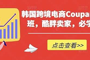 韩国跨境电商Coupang高阶班,酷胖卖家,必学课程