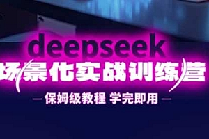 DeepSeek场景化实战训练营,保姆级教程,学完即用,手把手教你用DeepSeek提升效率