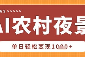 Deepseek制作农村夜景视频,一条视频点赞20W+,单日变现数张