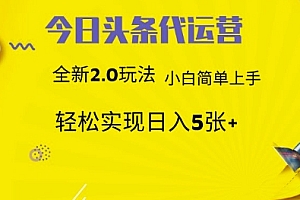 今日头条矩阵系统代运营 批量生成文章  次日见收益 躺赚月入3000+