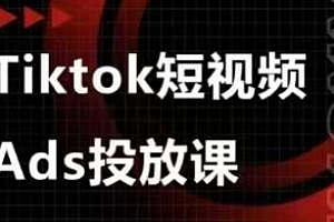 Ads视频投放课,tiktok短视频广告投放课