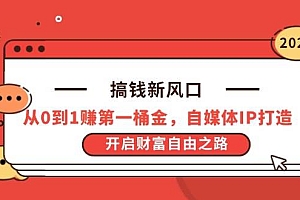 (14404期)搞钱新风口,从0到1赚第一桶金,自媒体IP打造,开启财富自由之路