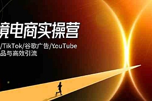 跨境电商实操营:独立站/TikTok/谷歌广告/YouTube,精准选品与高效引流