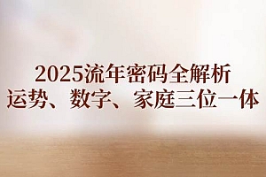 (14466期)2025流年密码全解析,运势、数字、家庭三位一体