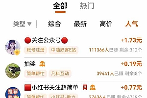 (14510期)零撸小项目免费分享 点赞助力 无任何门槛 手机随时可做  单日收益200+