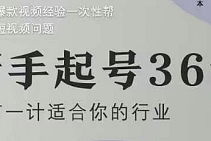 新手起号36计2.0,四年行业沉淀,上百条爆款视频经验一次性帮你搞定短视频问题