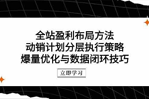 全站盈利布局方法:动销计划分层执行策略,爆量优化与数据闭环技巧