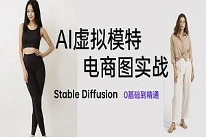 AI虚拟模特电商图实战,AI绘画Stable Diffusion 0基础到精通