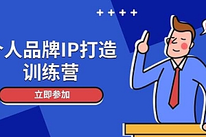 (14737期)个人品牌IP打造训练营,打造人设吸粉话术,日增精准粉,玩转社群变现技巧