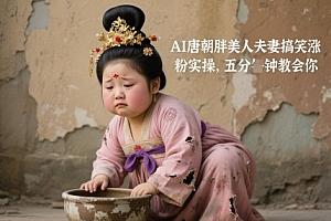 AI唐朝胖美人夫妻搞笑涨粉实操,五分钟教会你