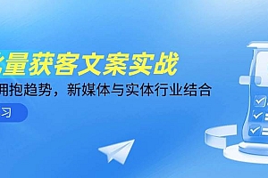 (14814期)AI批量获客文案实战,普通人拥抱趋势,新媒体与实体行业结合