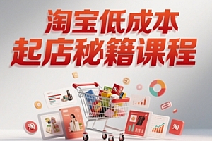 淘宝低成本起店系统课,助你快速起店,实现弯道超车