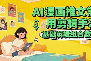 AI漫画推文常用剪辑手法,基础剪辑组合教程