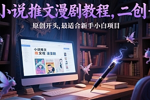 小说推文漫剧教程,二创+原创开头,最适合新手小白项目