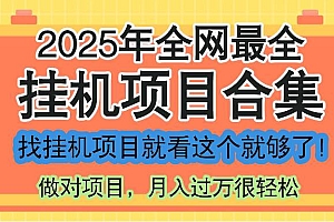 (14871期)最新2025年挂机项目合集,一套课程全部讲完,找项目看这一个课程就够了!