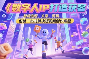 数字人IP打造获客变现实操课,智能选题、文案、剪辑、包装一站式解决短视频创作难题