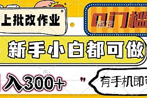 (14914期)线上批改作业 0门槛 新手小白都可做 日入300+ 有手机即可
