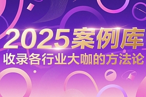 2025案例库,收录各行业大咖的方法论