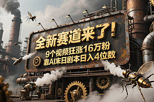 全新赛道来了!9个视频狂涨16万粉,靠AI末日剧本日入4位数,评论区爆肝追更!