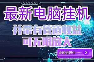 (15036期)电脑挂机单机每天收益300—500+ 并带有团队管道收益 可无限放大