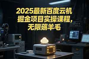 2025最新百度云机掘金项目实操课程单窗口保底5-10元月收益单窗口150+【揭秘】