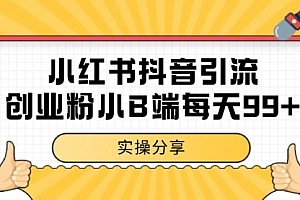小红书抖音创业粉,小B端粉自热 日引99+的一个玩法【揭秘】