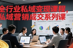 全行业私域变现课程,私域营销成交系列课