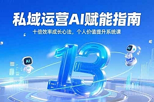 (15176期)私域运营AI赋能指南,十倍效率成长心法,个人价值提升系统课