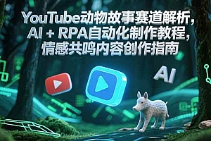 YouTube动物故事赛道解析,AI+RPA自动化制作教程,情感共鸣内容创作指南