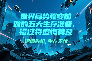 付费文章《世界局势骤变前必做的五大生存准备,错过将追悔莫及》