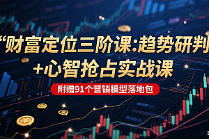 财富定位三阶:趋势研判 + 心智抢占实战课,附赠91个营销模型落地包