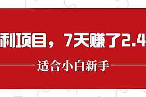 (15228期)最新暴利项目,每单收益轻松在300以上,7天赚了2.4万