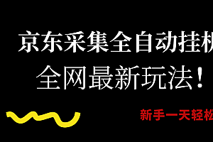 (15237期)京东采集全自动挂机,全网最新玩法,新手一天轻松500+
