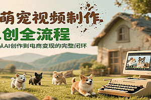 AI萌宠视频制作二创全流程,实现从AI创作到电商变现的完整闭环