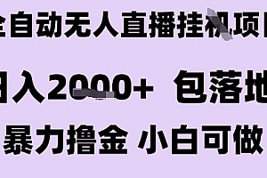 最新全自动抖音无人直播挂G项目,日入2k+ 包落地暴力撸金,小白可做【揭秘】