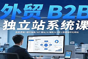 外贸B2B独立站系统课:底层逻辑/避坑指南/WP建站/AI辅助从0到1搭建高转化网站
