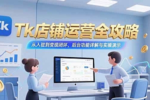 (15345期)Tk店铺运营全攻略,从入驻到变现闭环,后台功能详解与实操演示