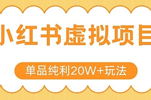 小红书卖虚拟产品,单品纯利20W+玩法分享,4节系列课程