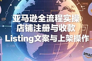 (15349期)亚马逊全流程实操,店铺注册与收款,Listing文案与上架操作