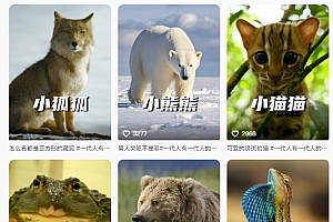 最新搞笑动物百科详细解说课程,蓝海赛道,流量非常大,轻松签独家进精选