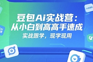 豆包Ai实战营:从小白到高手速成,实战跟学,现学现用