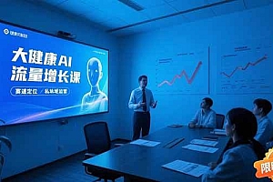 (15396期)大健康AI流量增长课,赛道定位方法论,AI数字人内容生产,私域转化运营…