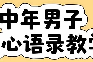 云天中年男人扎心语录图文视频,全套课程,含智能体,一键生成