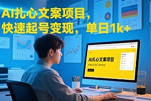 AI扎心文案项目,快速起号变现,单日1k+