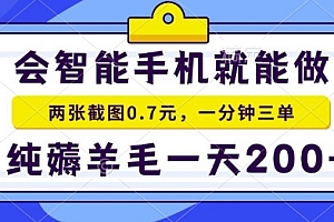 2025年零撸手机项目,二十秒一单,纯薅羊毛,一天200+做就有【揭秘】