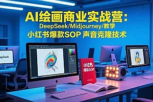 (15460期)AI绘画商业实战营:DeepSeek/Midjourney/教学 小红书爆款SOP 声音克隆技术